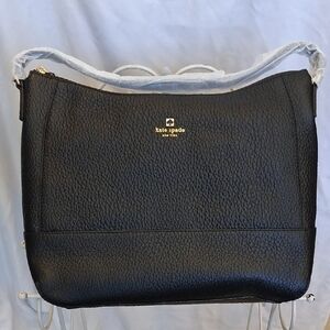 Kate Spade Cathy Southport Avenue Textured Black Shoulder Bag Purse NWT